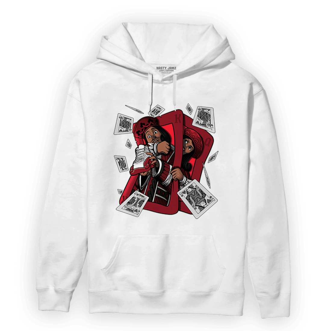 Cherry 12s Hoodie Match Sneaker Playing Card - NastyJamz