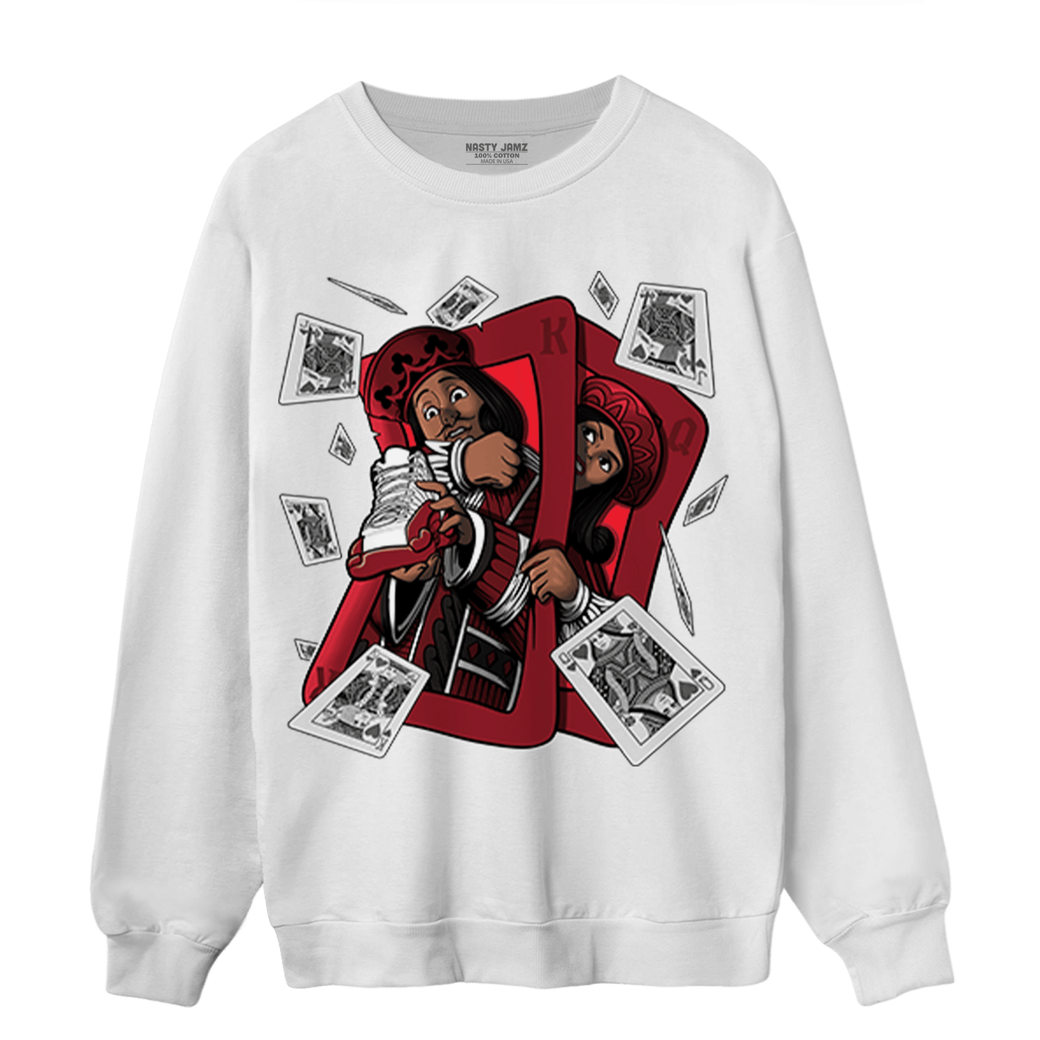 Cherry 12s Sweatshirt Match Sneaker Playing Card - NastyJamz
