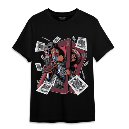 Burgundy 5s T Shirt Match Sneaker Playing Card - NastyJamz