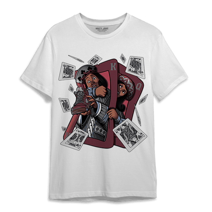 Burgundy 5s T Shirt Match Sneaker Playing Card - NastyJamz