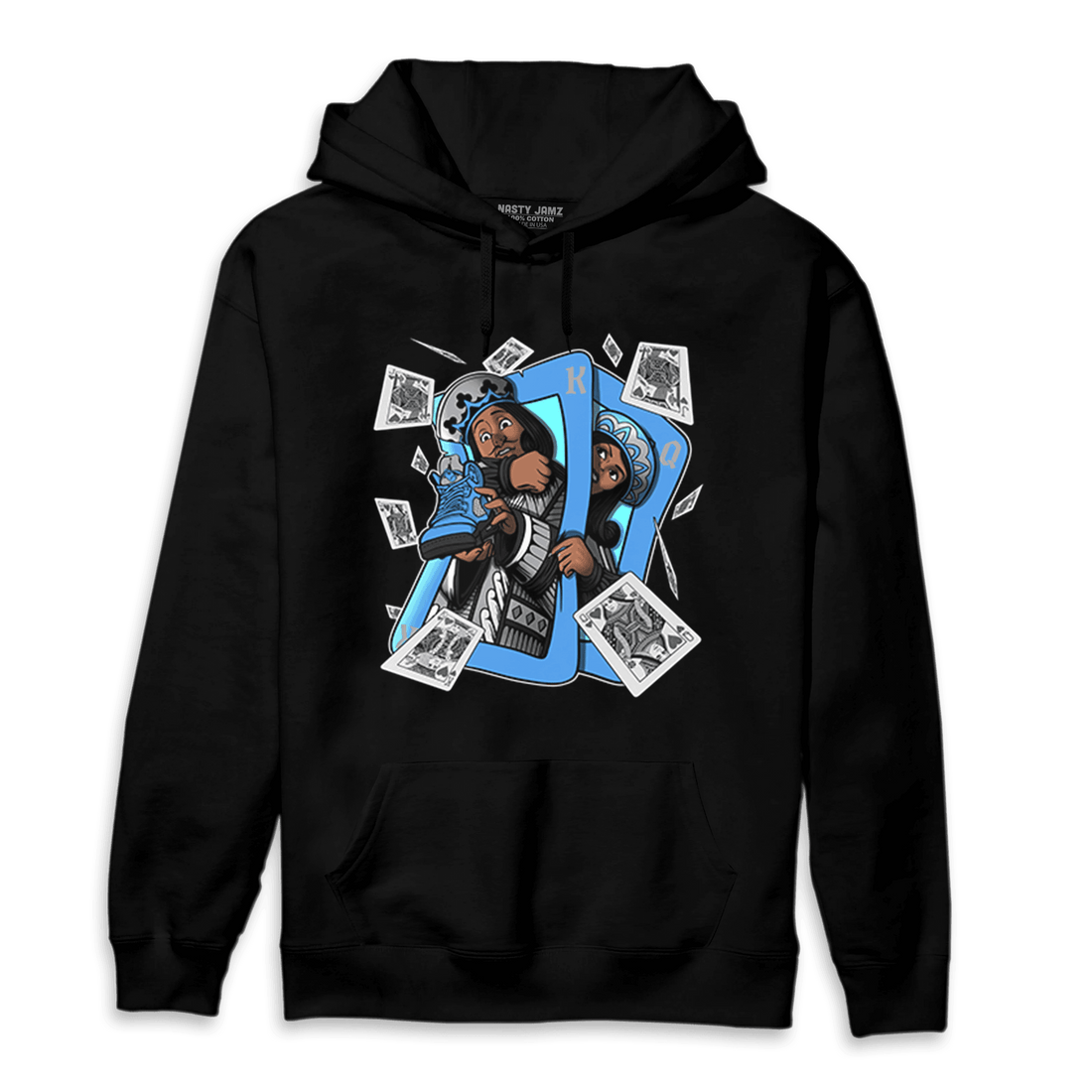 University Blue 5s Hoodie Match Sneaker Playing Card - NastyJamz