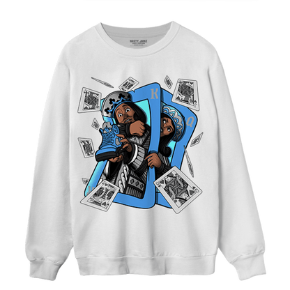 University Blue 5s Sweatshirt Match Sneaker Playing Card - NastyJamz