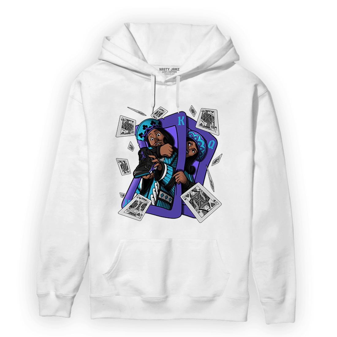 Aqua 6s Hoodie Match Sneaker Playing Card - NastyJamz