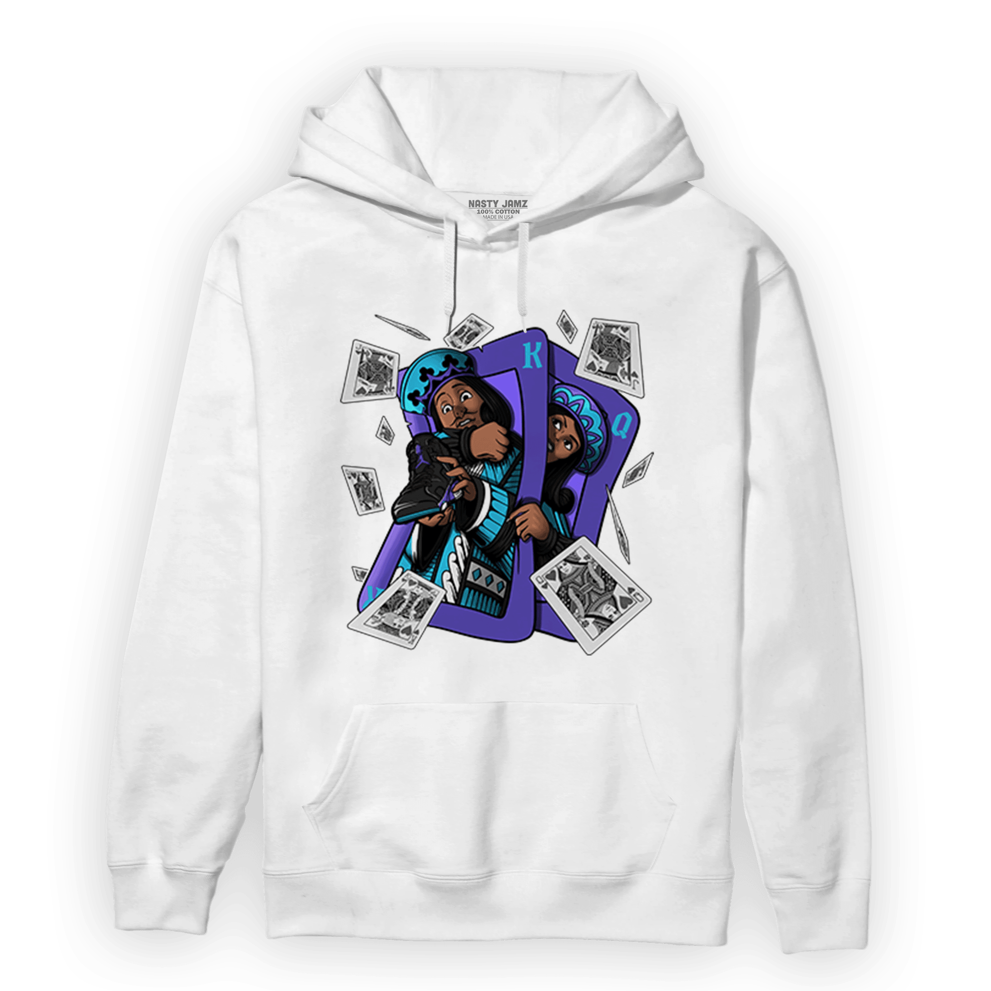 Aqua 6s Hoodie Match Sneaker Playing Card - NastyJamz