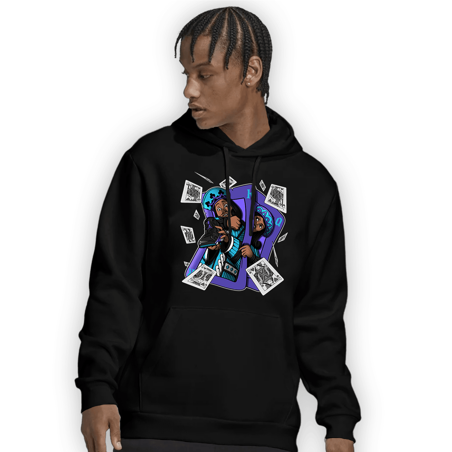 Aqua 6s Hoodie Match Sneaker Playing Card - NastyJamz