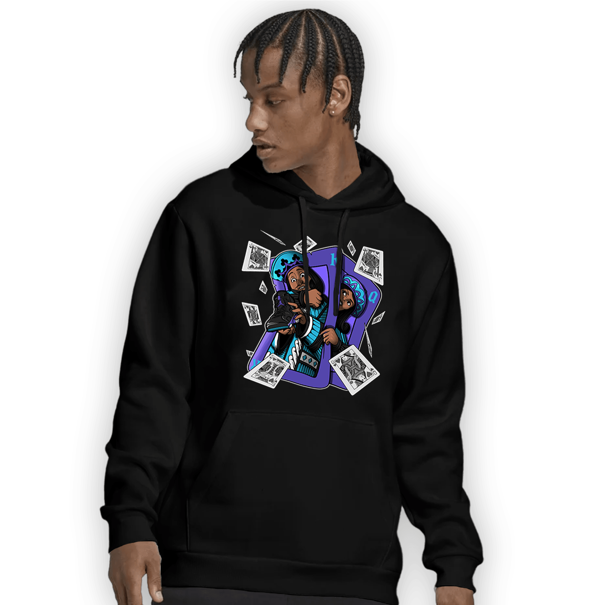 Aqua 6s Hoodie Match Sneaker Playing Card - NastyJamz