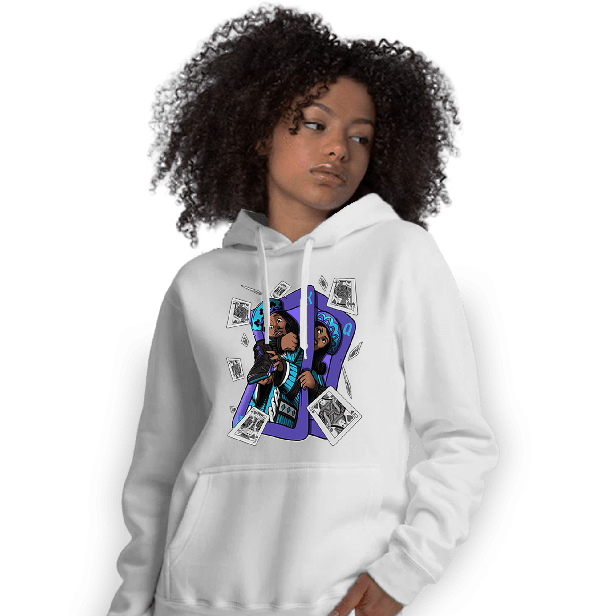 Aqua 6s Hoodie Match Sneaker Playing Card - NastyJamz