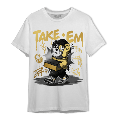 Mid SE Black Gold 1s T Shirt Match Take &