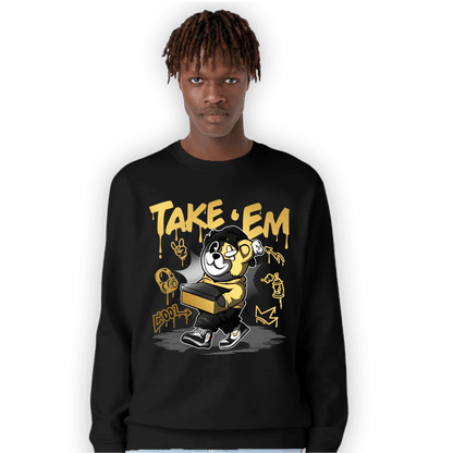 Mid SE Black Gold 1s Sweatshirt Match Take &