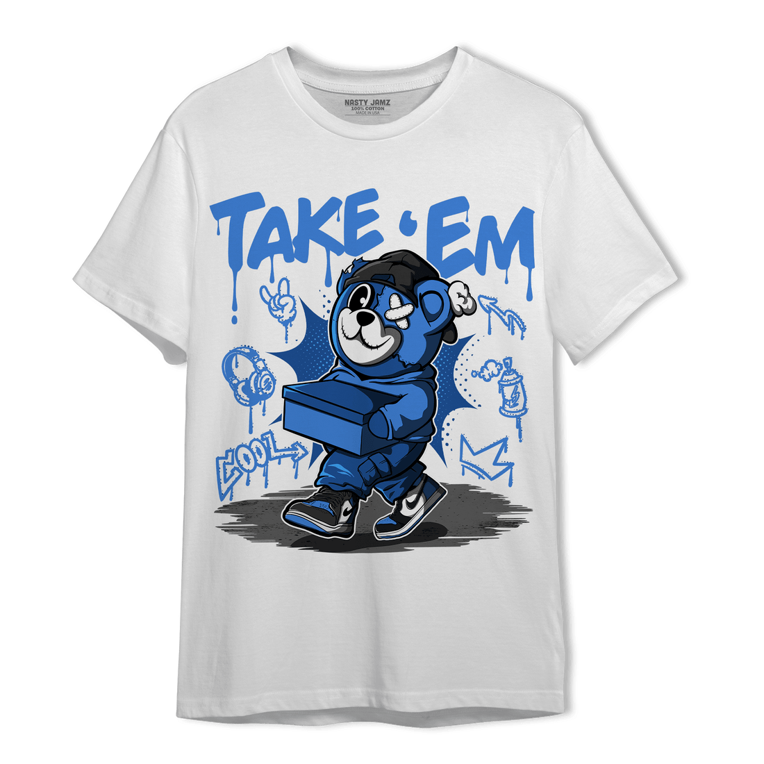 University Blue Toe 1s T Shirt Match Take &