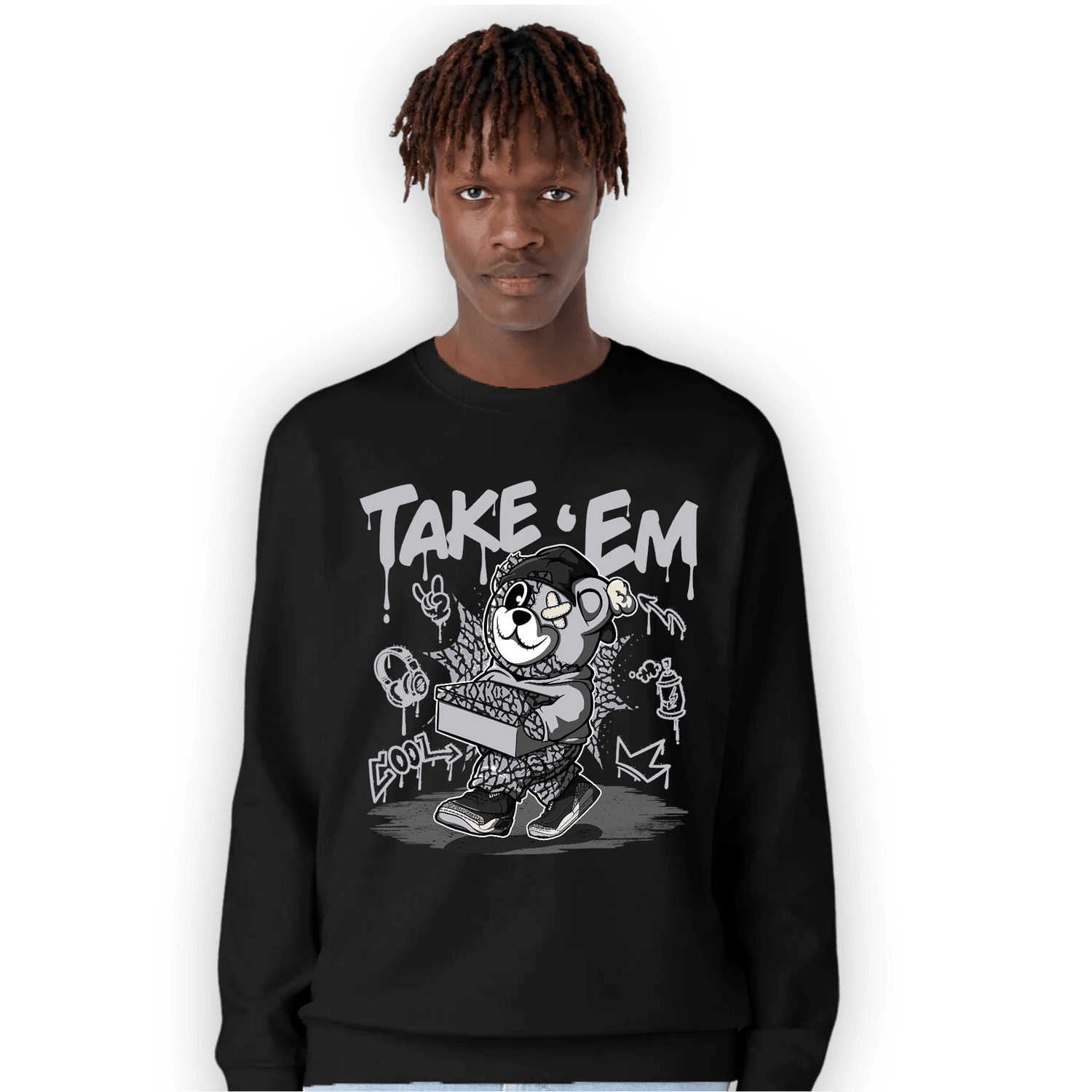 Off Noir 3s Sweatshirt Match Take &