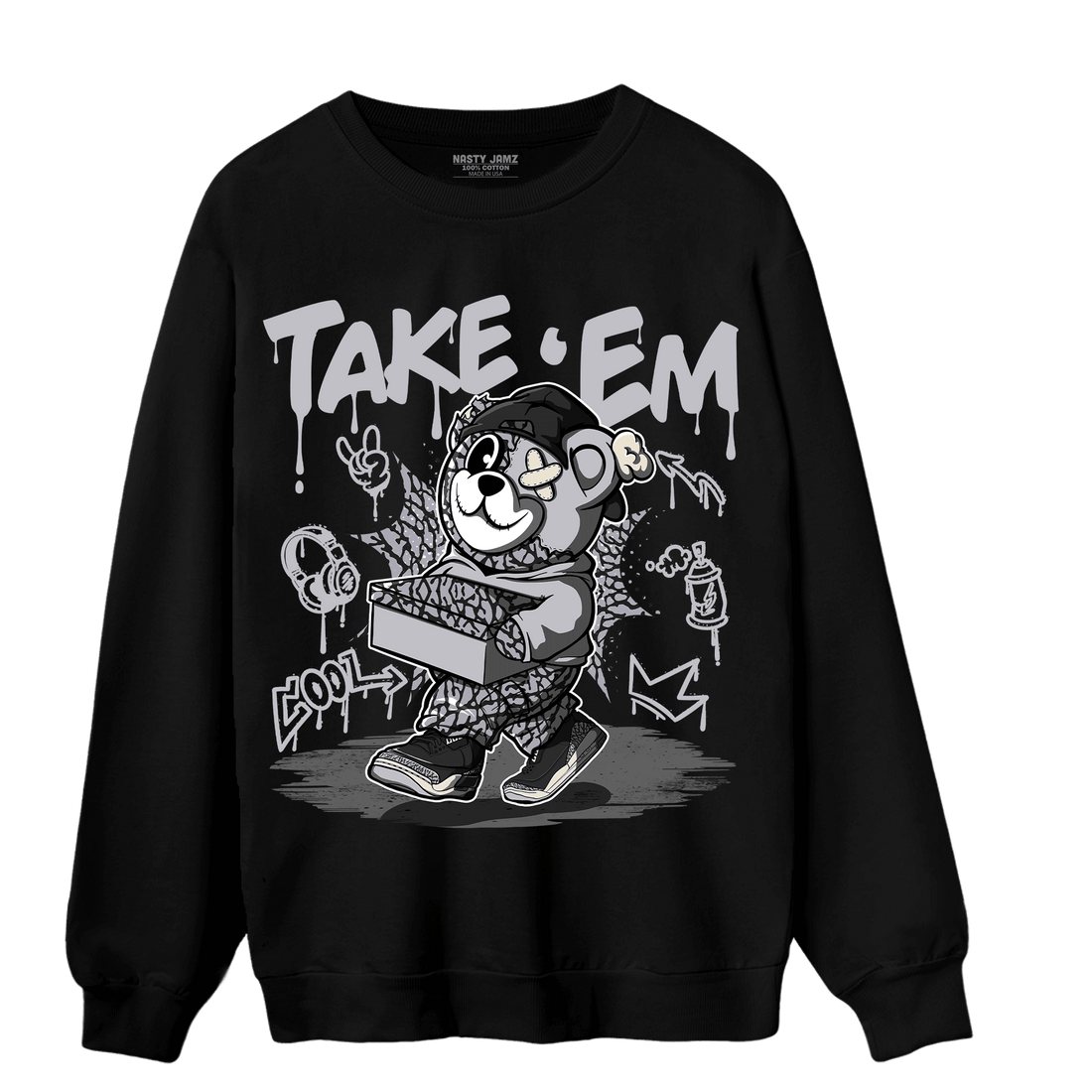 Off Noir 3s Sweatshirt Match Take &