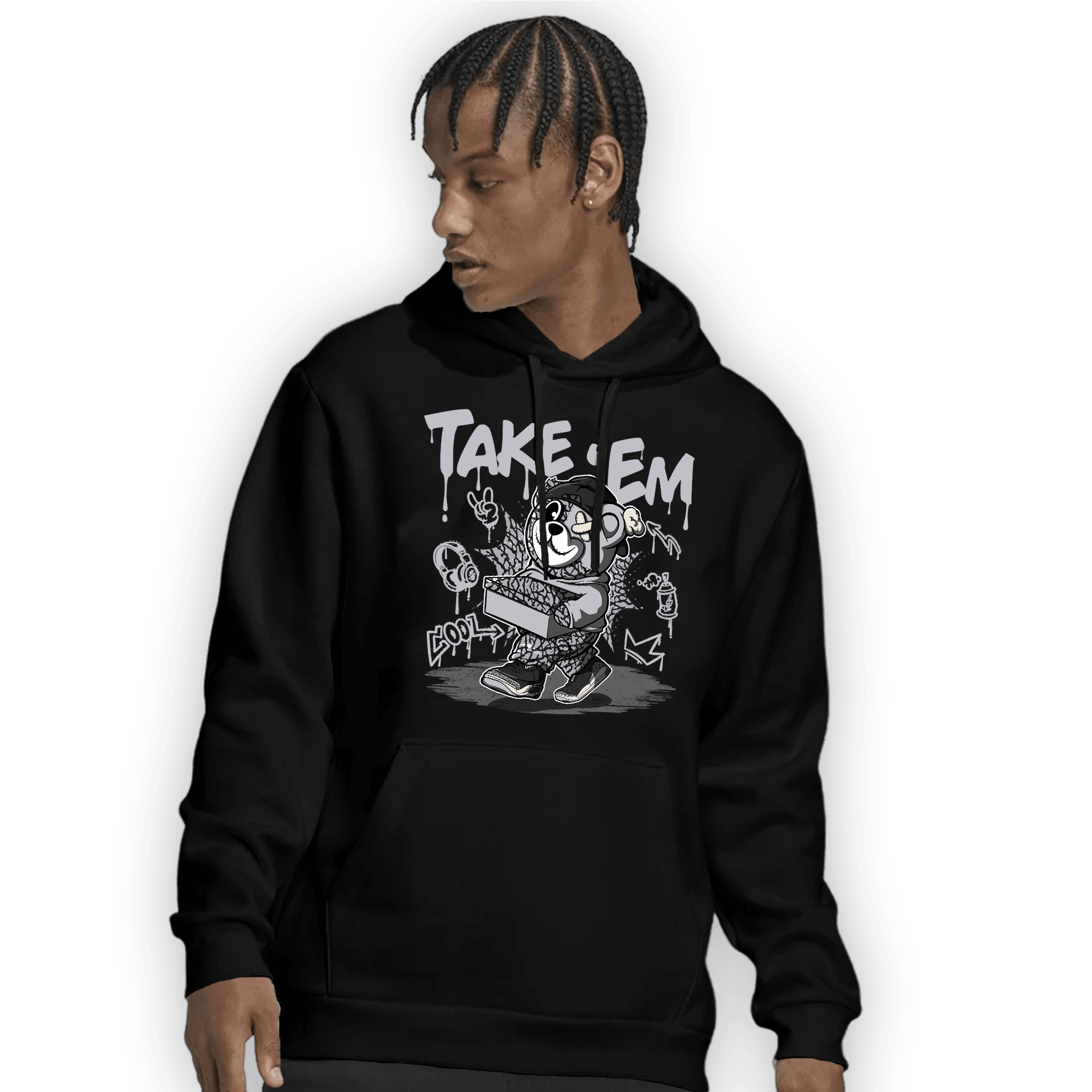 Off Noir 3s Hoodie Match Take &