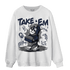 White Navy 3s Sweatshirt Match Take &