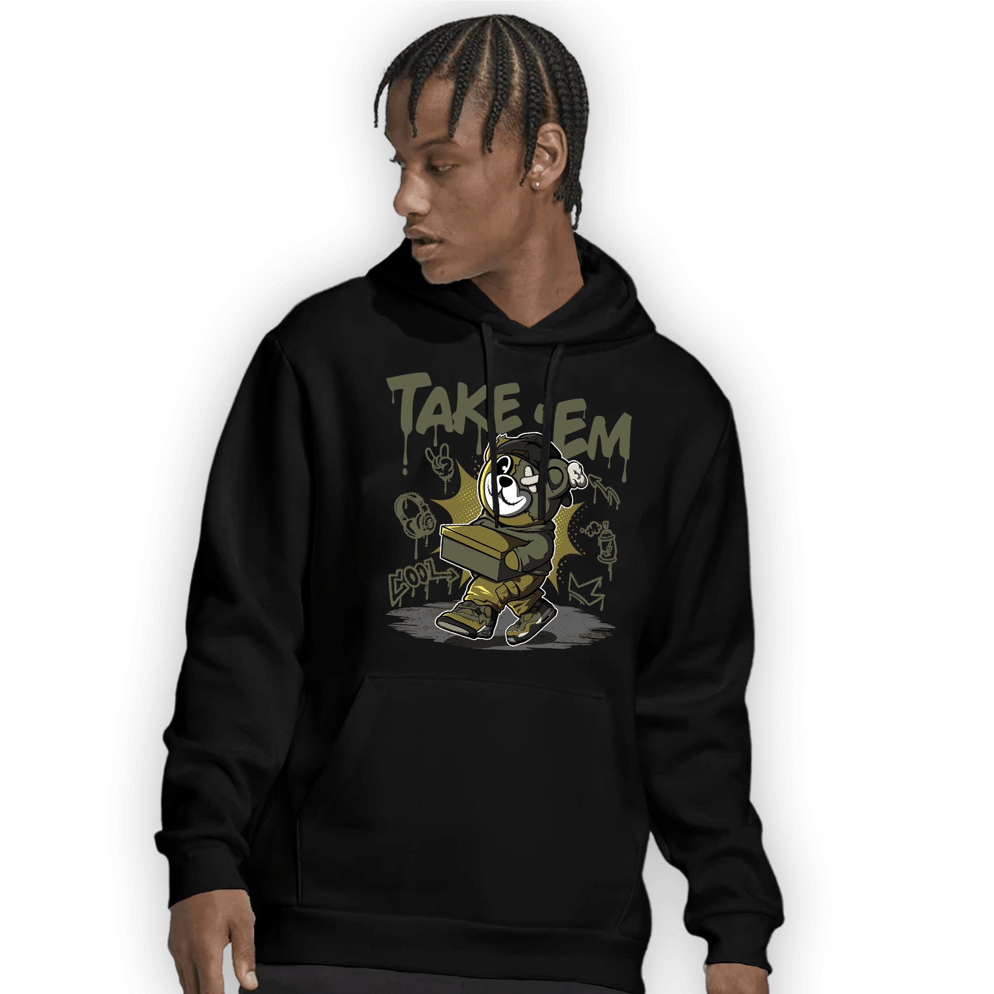 SE Craft Medium Olive 4s Hoodie Match Take &