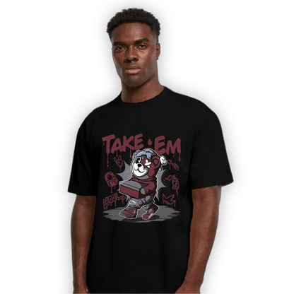 Burgundy 5s T Shirt Match Take &