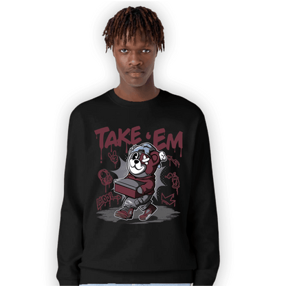 Burgundy 5s Sweatshirt Match Take &