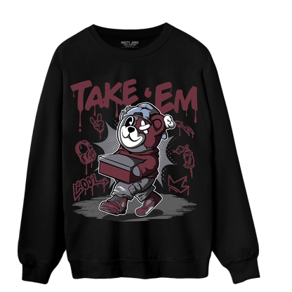 Burgundy 5s Sweatshirt Match Take &