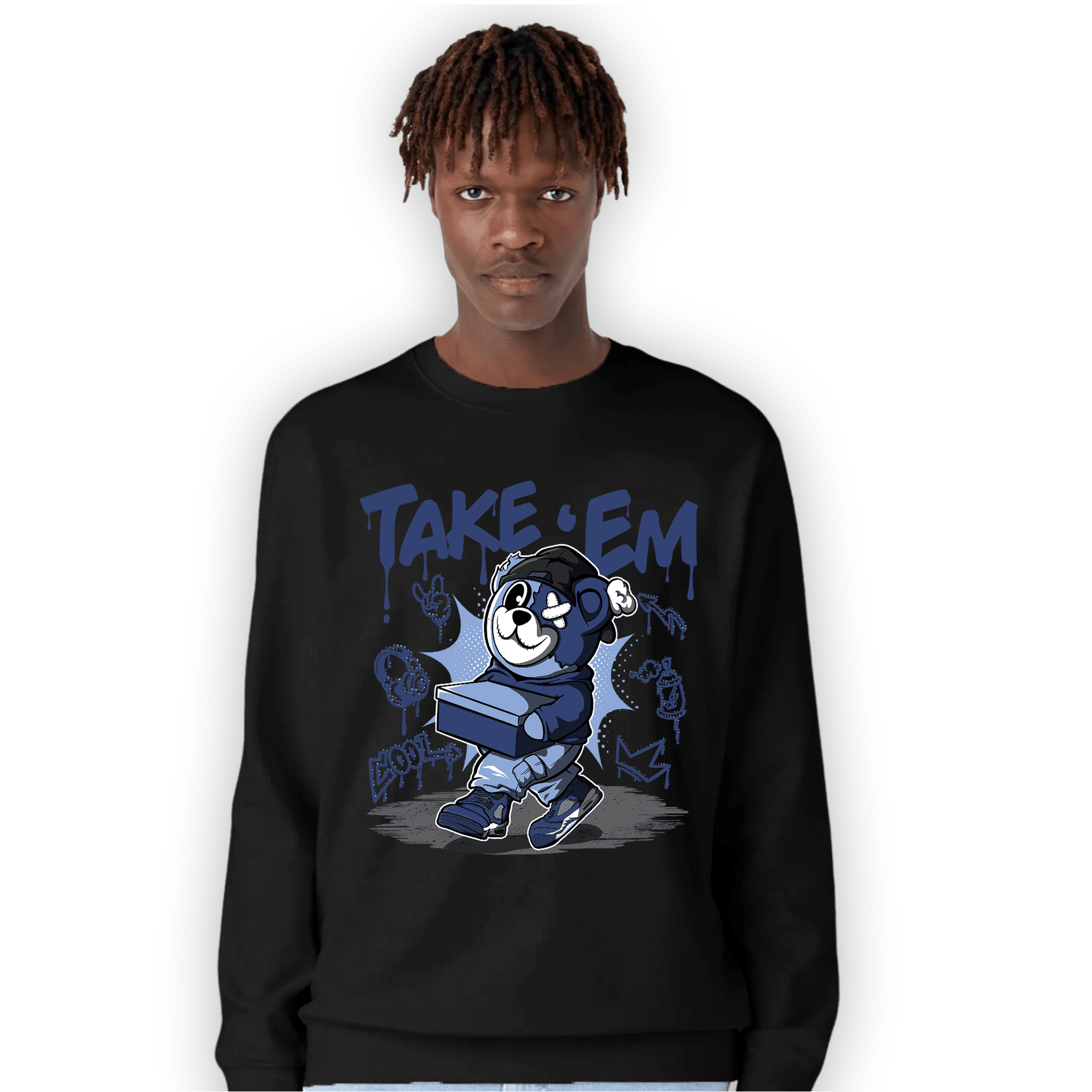Midnight Navy 5s Sweatshirt Match Take &