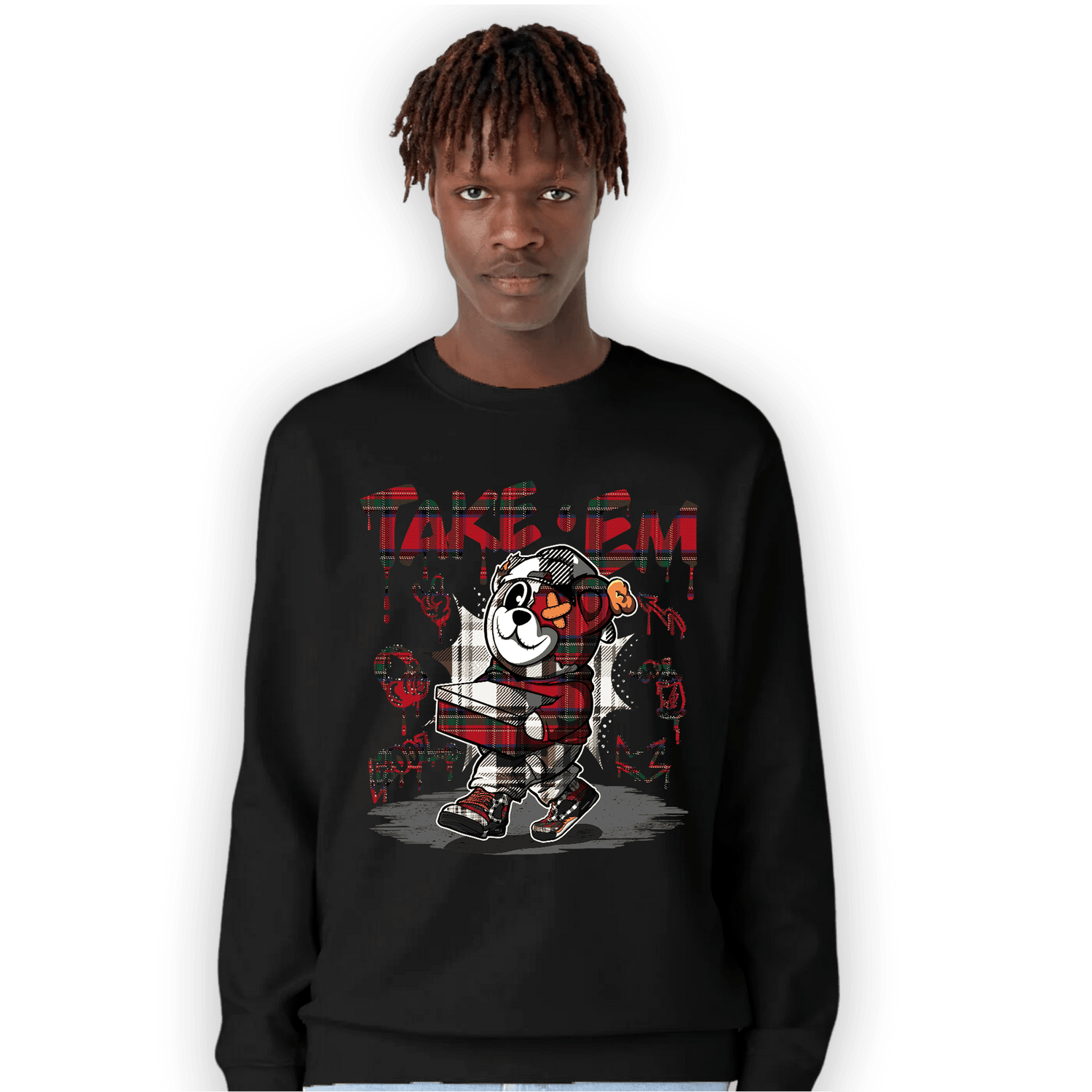 Plaid 5s Sweatshirt Match Take &