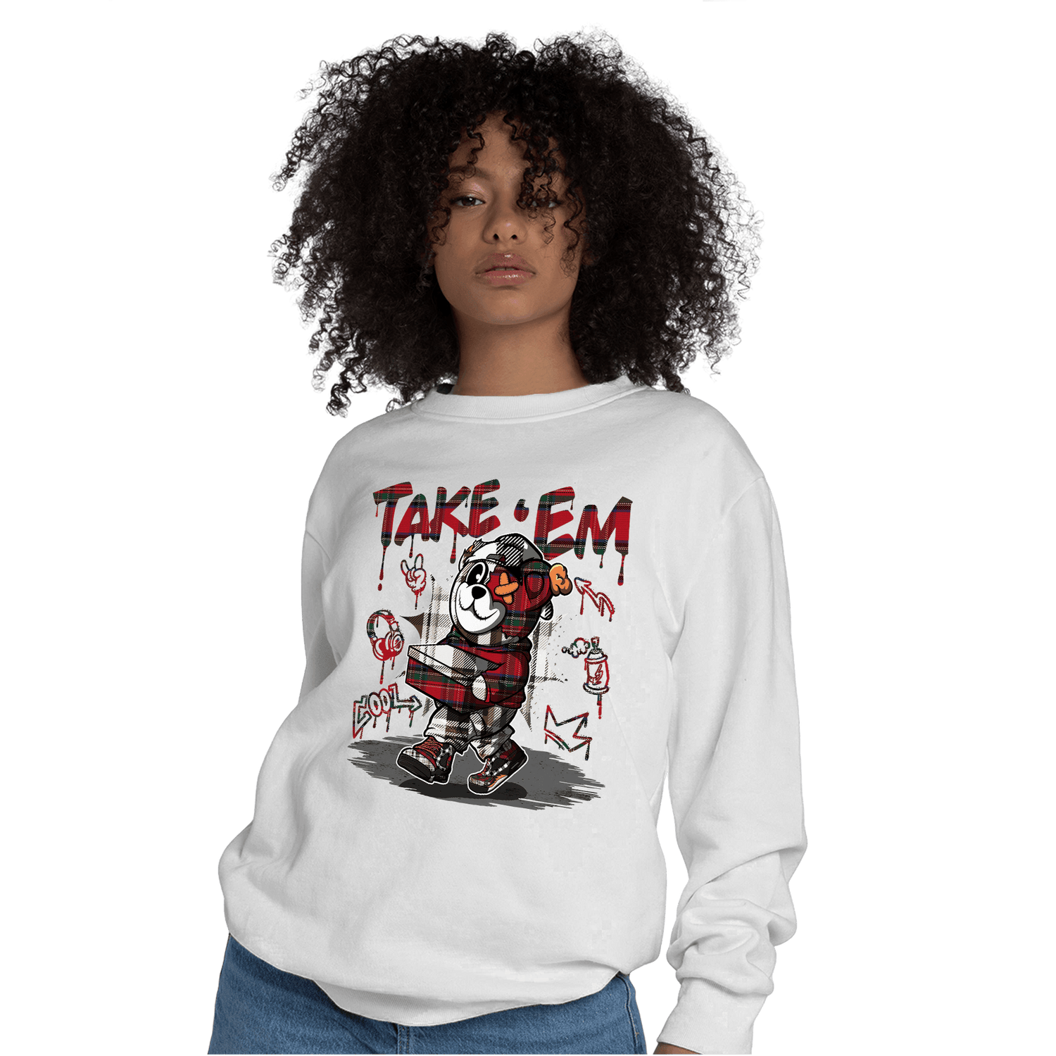 Plaid 5s Sweatshirt Match Take &