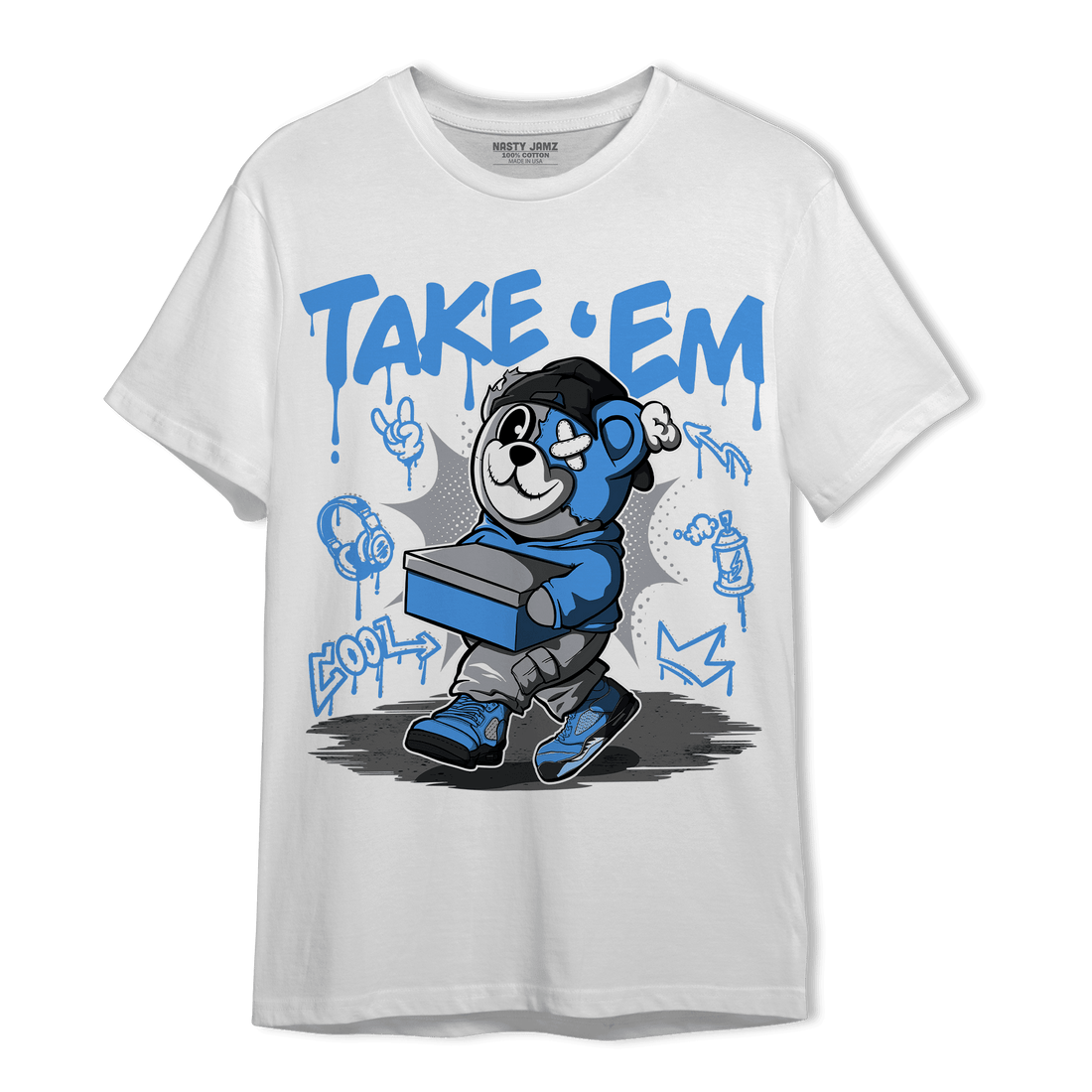 University Blue 5s T Shirt Match Take &