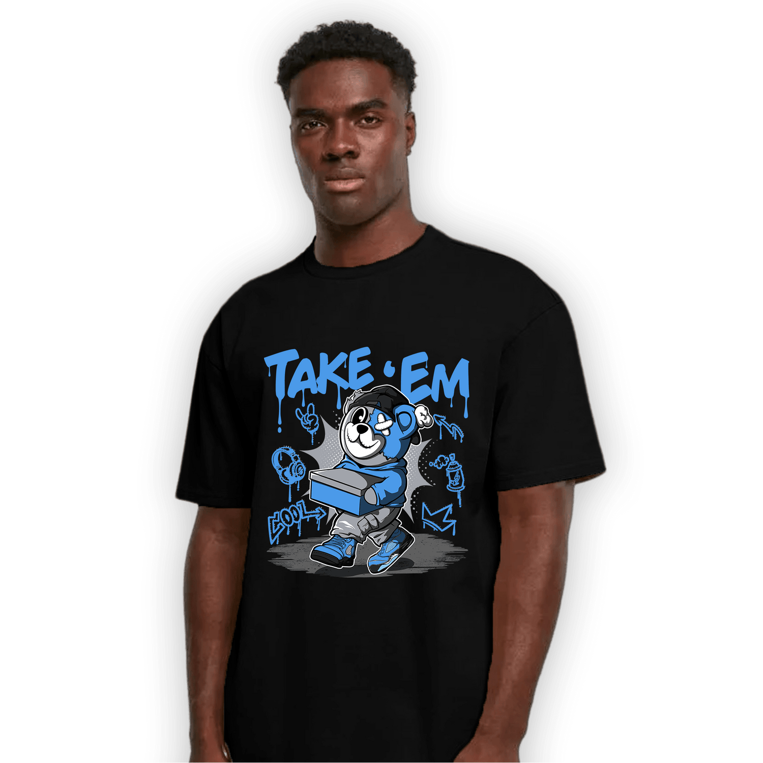 University Blue 5s T Shirt Match Take &