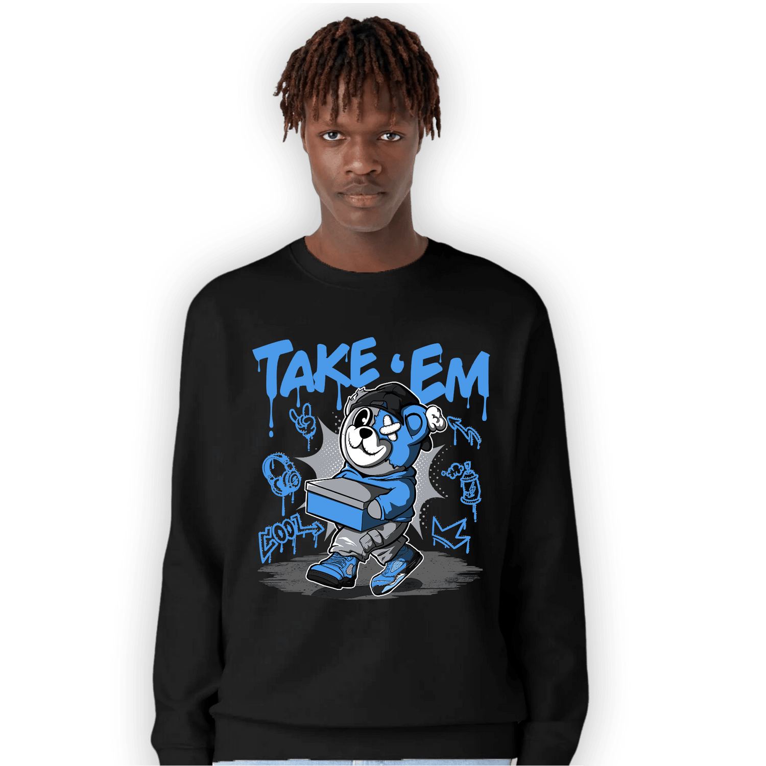 University Blue 5s Sweatshirt Match Take &