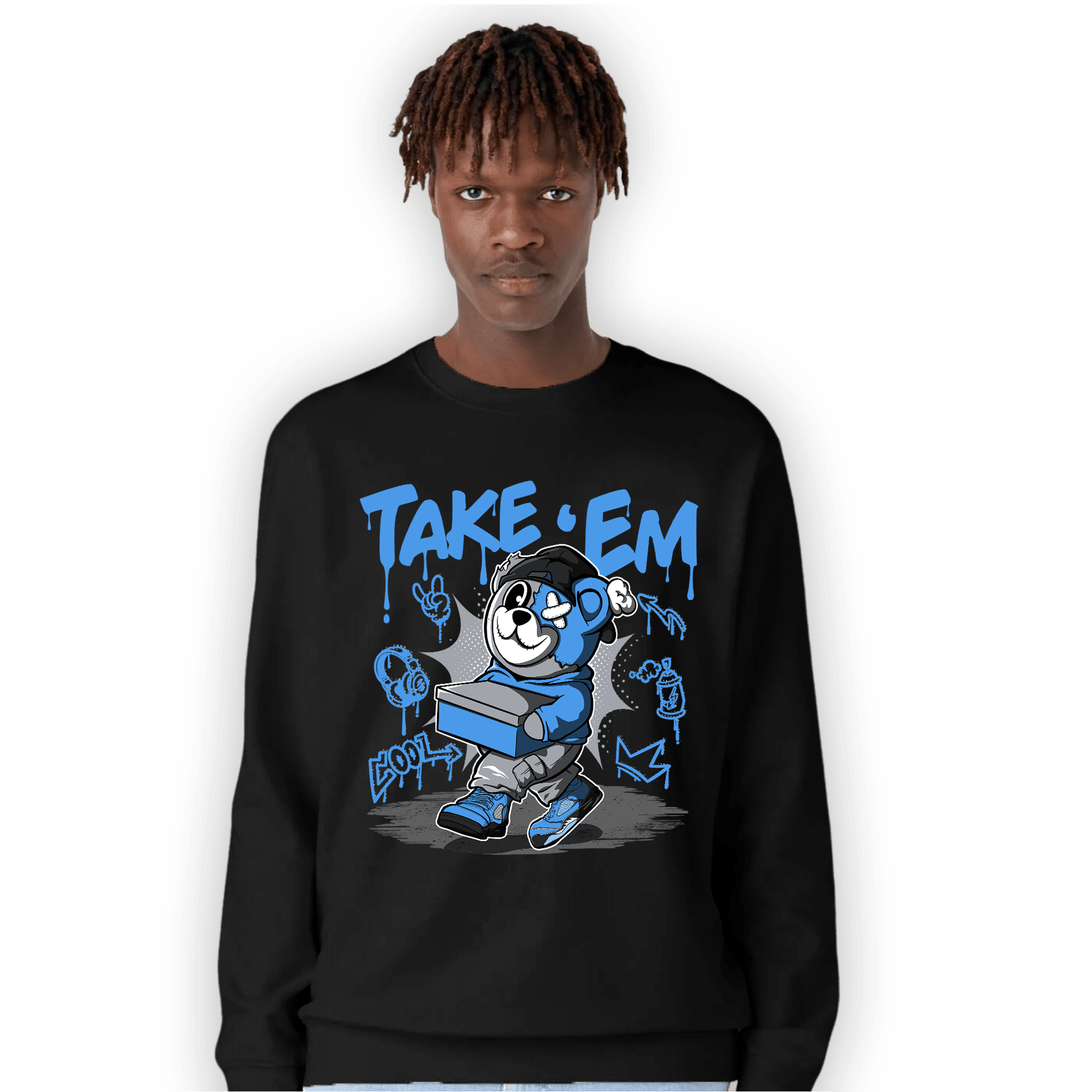 University Blue 5s Sweatshirt Match Take &