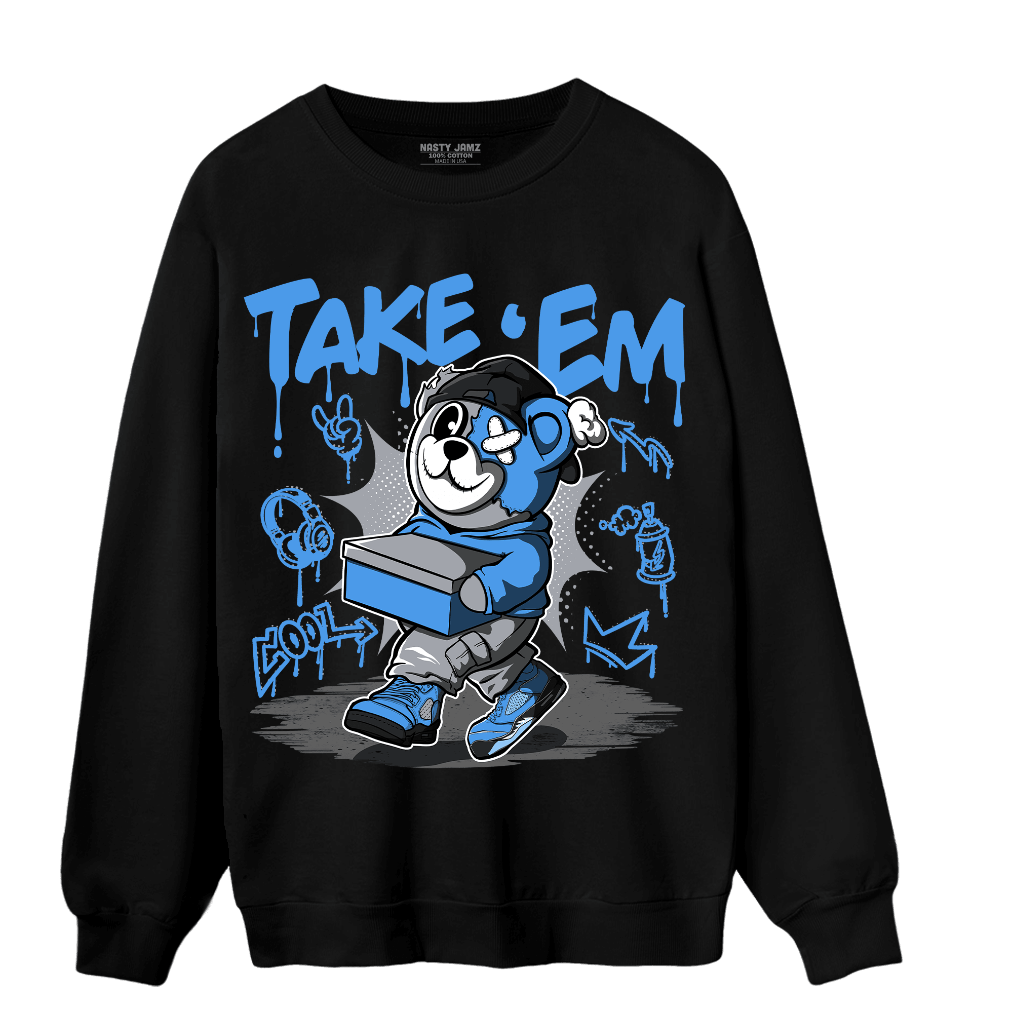 University Blue 5s Sweatshirt Match Take &
