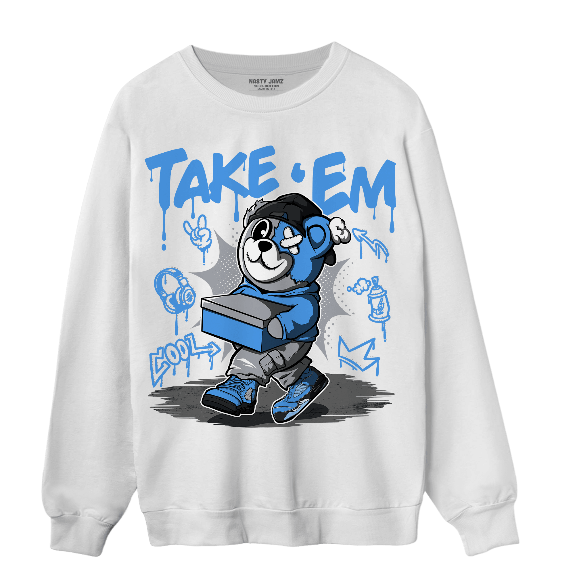 University Blue 5s Sweatshirt Match Take &