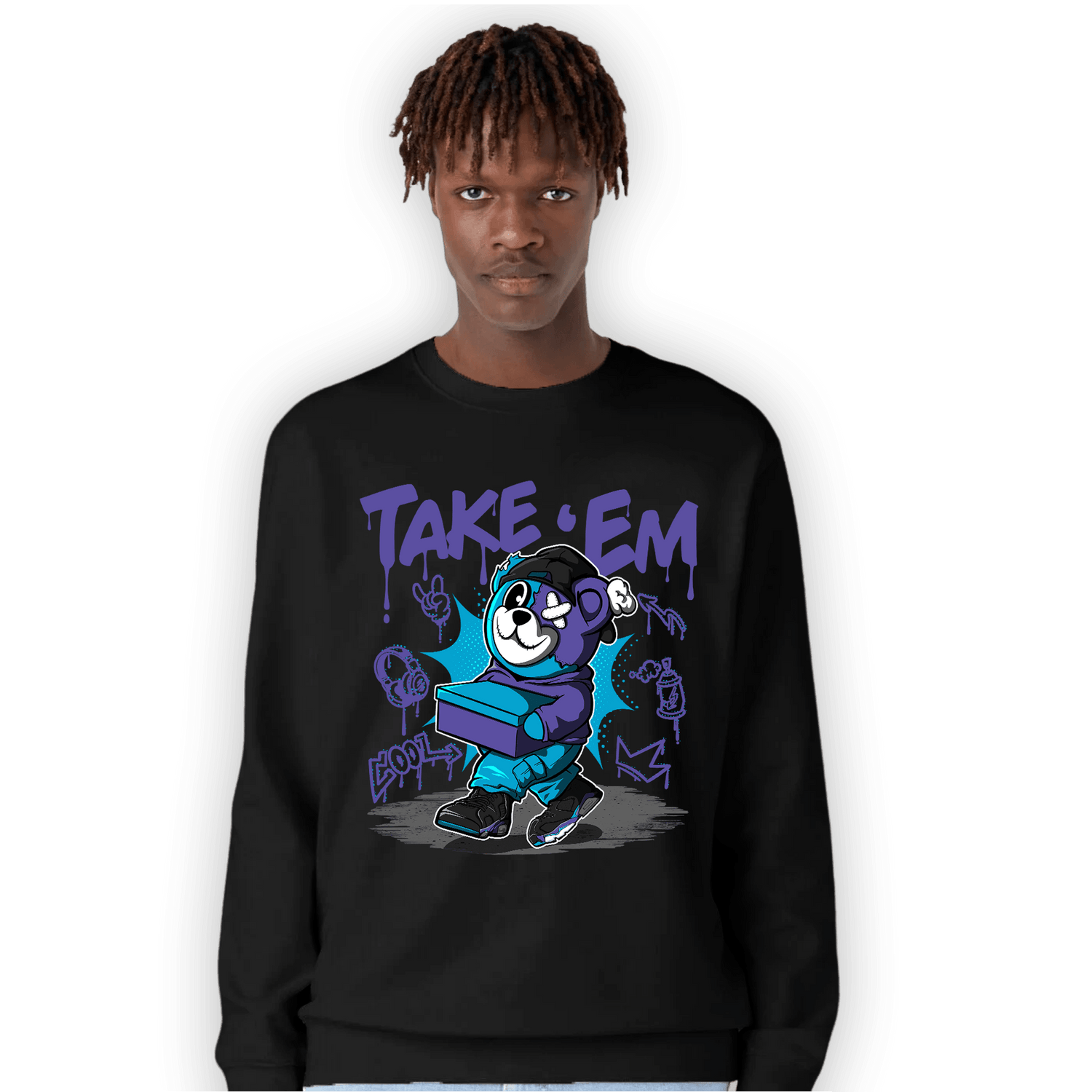 Aqua 6s Sweatshirt Match Take &
