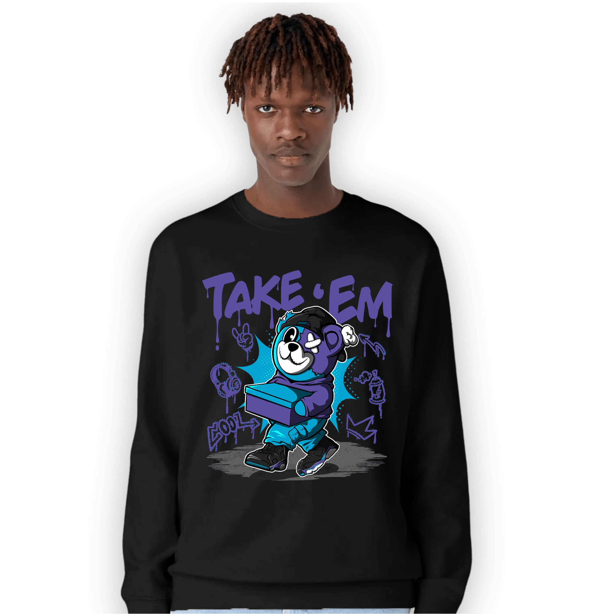 Aqua 6s Sweatshirt Match Take &