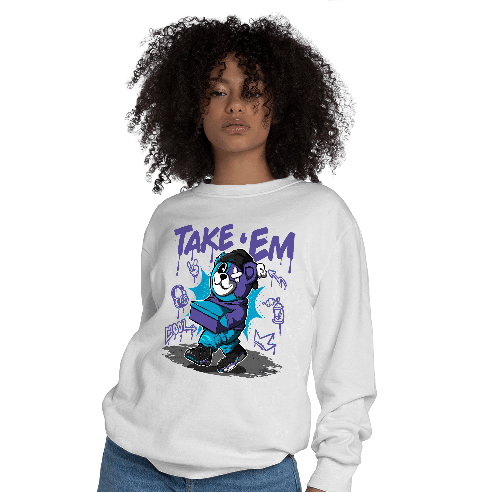 Aqua 6s Sweatshirt Match Take &