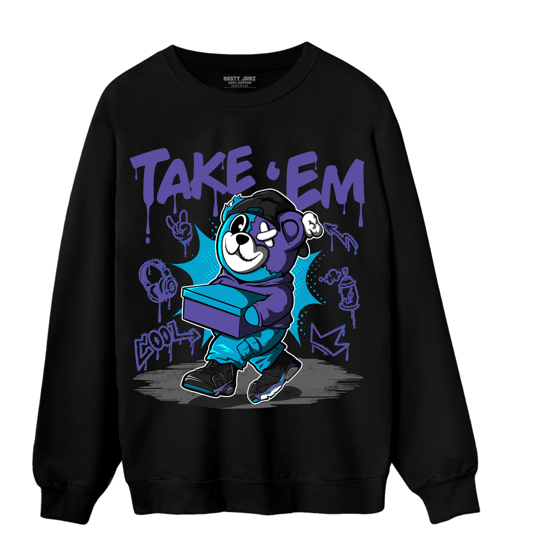 Aqua 6s Sweatshirt Match Take &