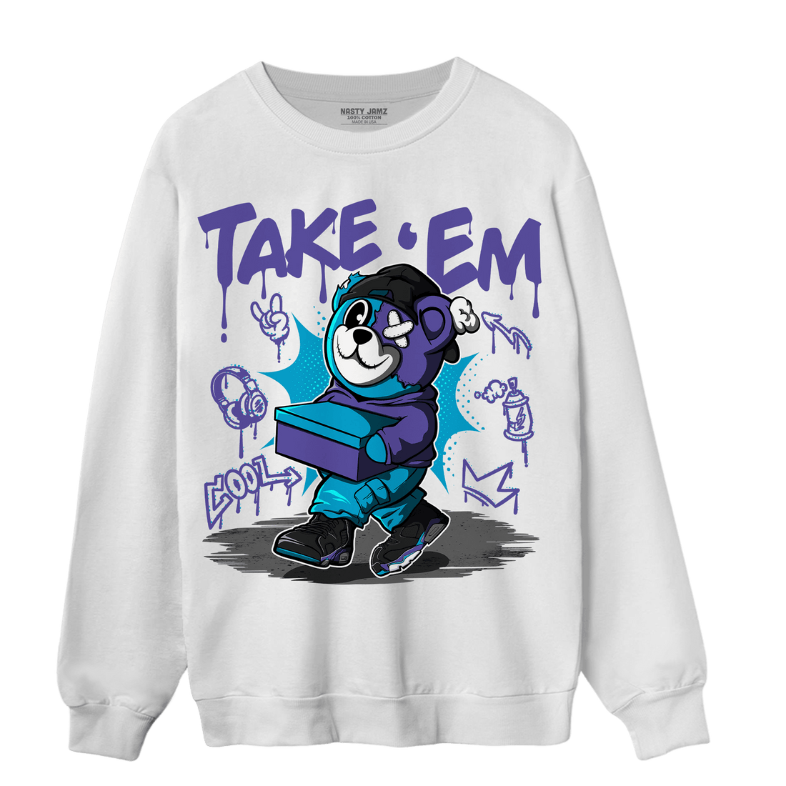Aqua 6s Sweatshirt Match Take &