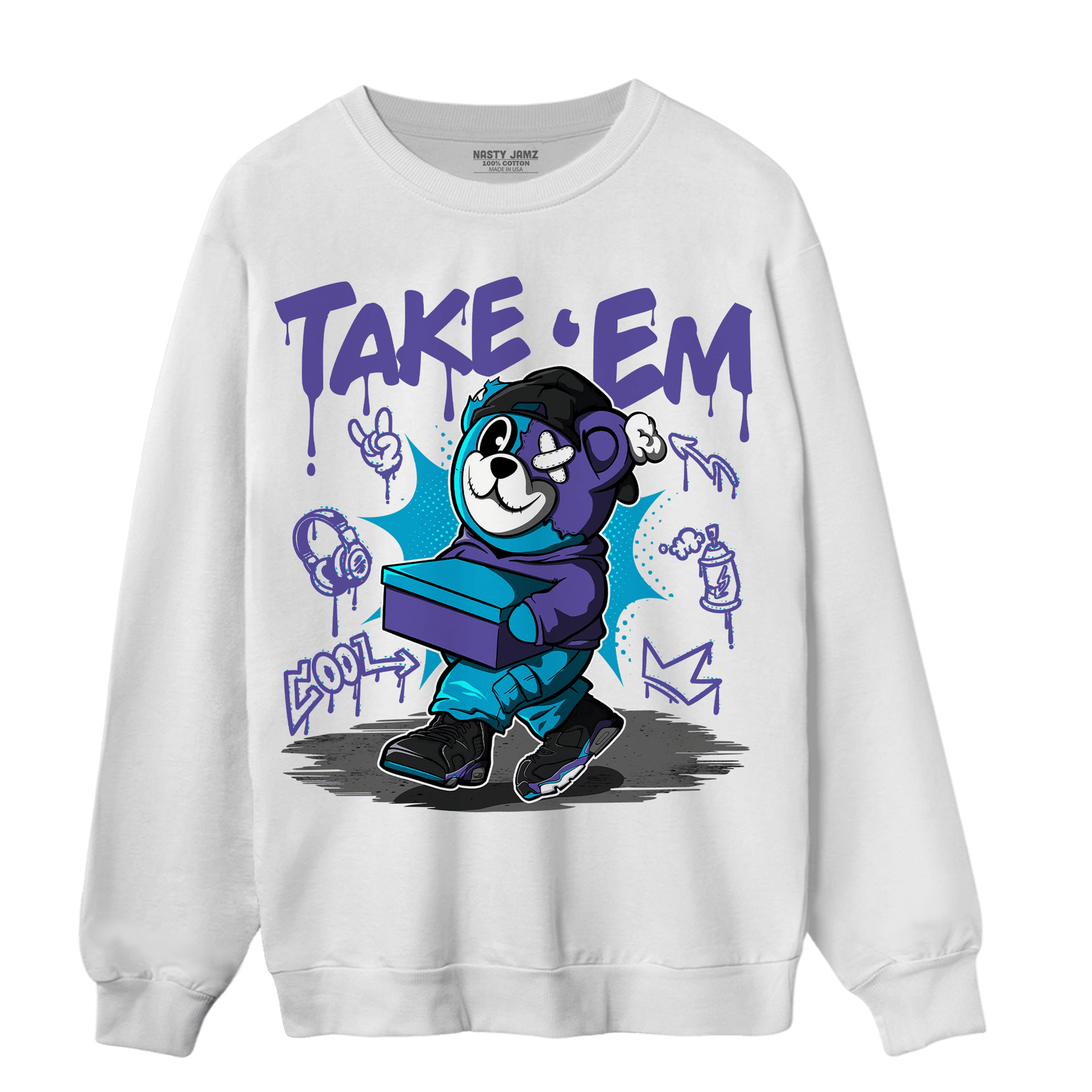 Aqua 6s Sweatshirt Match Take &