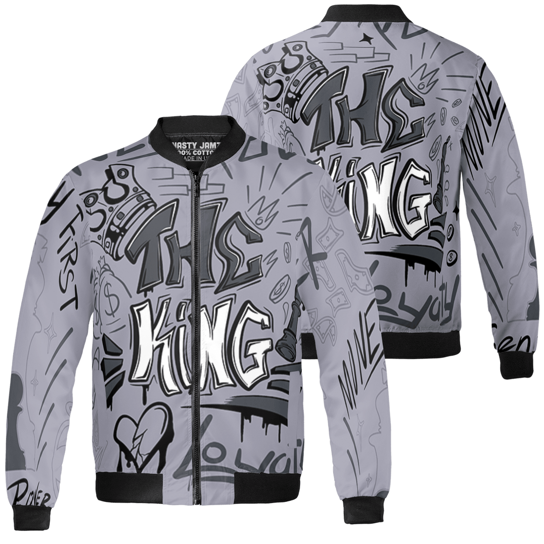 Stealth 14s Jacket Match The King 3D All-Over Print Graffiti - NastyJamz