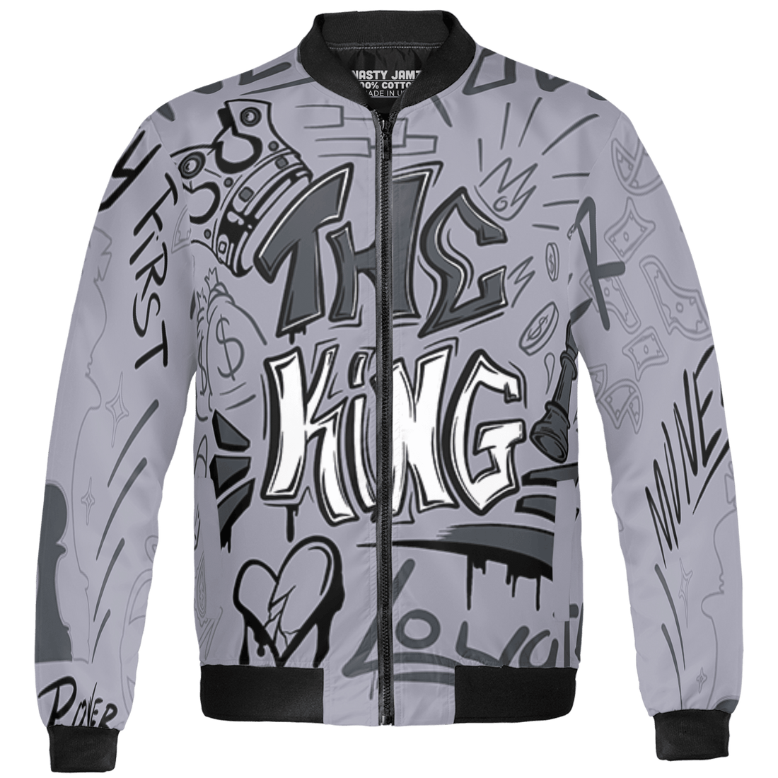 Stealth 14s Jacket Match The King 3D All-Over Print Graffiti - NastyJamz