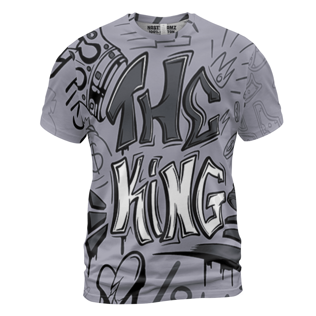 Stealth 14s T Shirt Match The King 3D All-Over Print Graffiti - NastyJamz