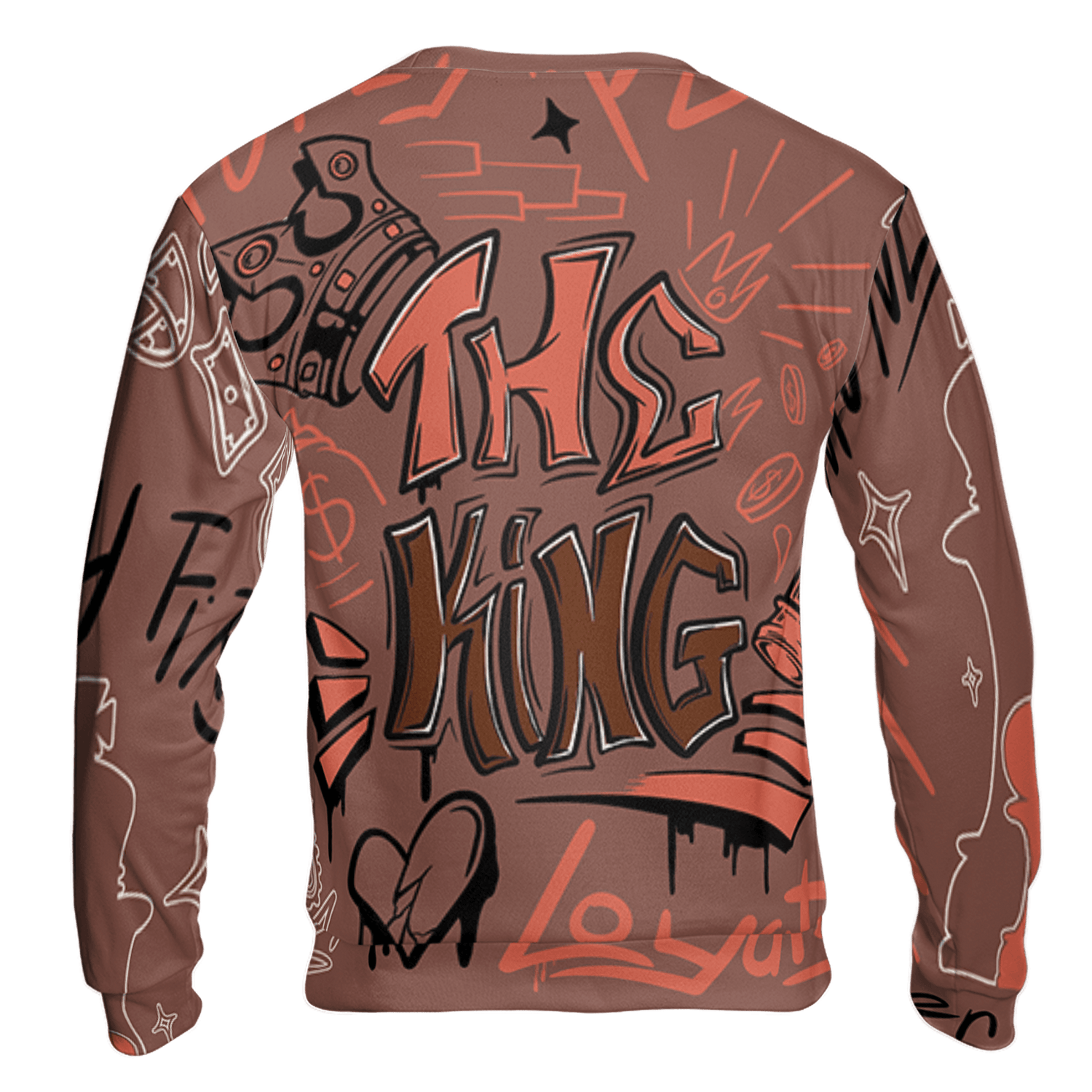 High OG Dusted Clay 1s Sweatshirt Match The King 3D All-Over Print Graffiti - NastyJamz