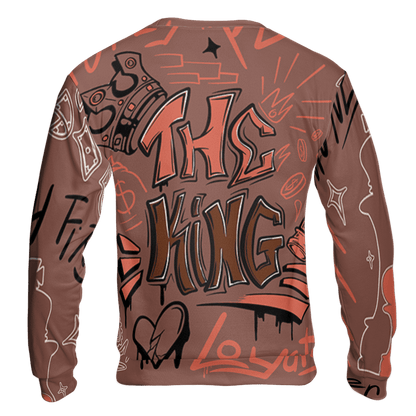 High OG Dusted Clay 1s Sweatshirt Match The King 3D All-Over Print Graffiti - NastyJamz