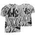 Retro High OG Black White 1s T Shirt Match The King 3D All-Over Print Graffiti - NastyJamz