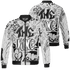 Retro High OG Black White 1s Jacket Match The King 3D All-Over Print Graffiti - NastyJamz