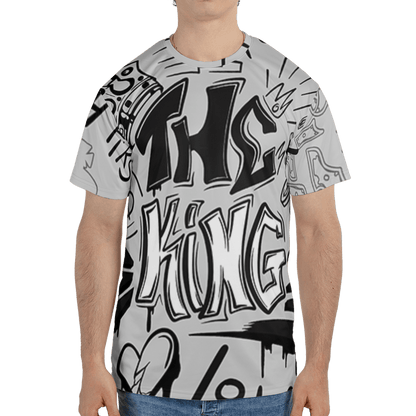 Retro High OG Black White 1s T Shirt Match The King 3D All-Over Print Graffiti - NastyJamz