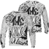 Retro High OG Black White 1s Sweatshirt Match The King 3D All-Over Print Graffiti - NastyJamz