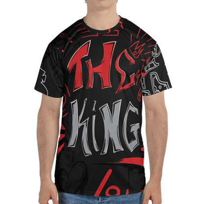 Bred Reimagined 4s T Shirt Match The King 3D All-Over Print Graffiti - NastyJamz
