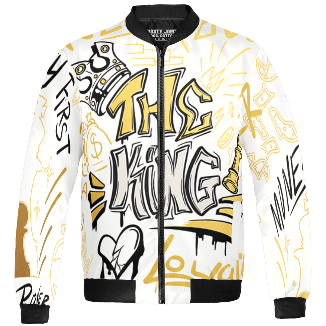 Sail 4s Jacket Match The King 3D All-Over Print Graffiti - NastyJamz