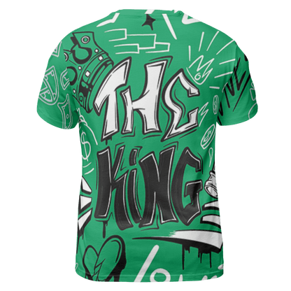 Lucky Green 5s T Shirt Match The King 3D All-Over Print Graffiti - NastyJamz