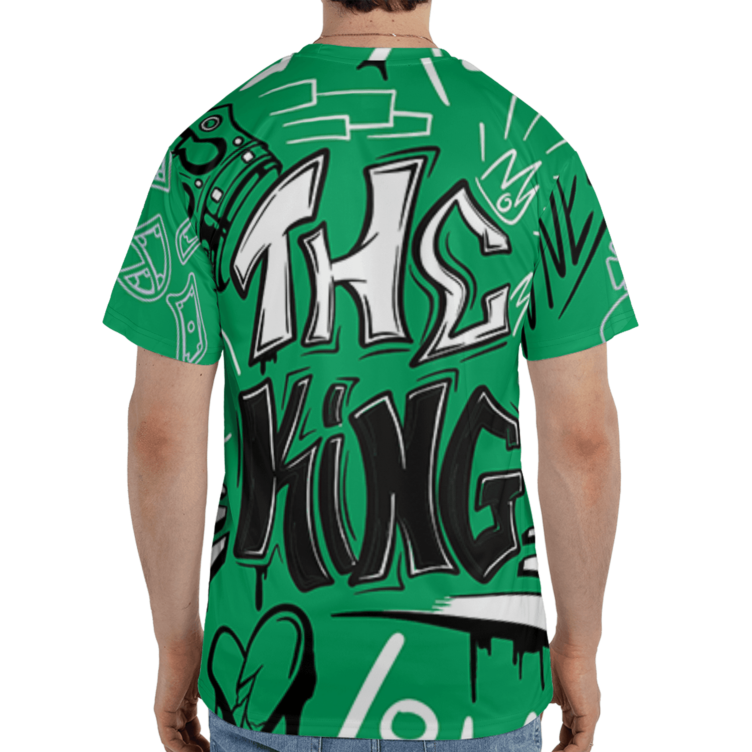 Lucky Green 5s T Shirt Match The King 3D All-Over Print Graffiti - NastyJamz